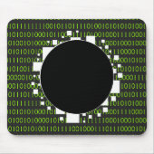 Binary Code White Green Digital Portal 1s Abyss Mousepad (Vorne)