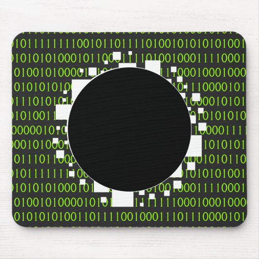 Binary Code White Green Digital Portal 1s Abyss Mousepad (Vorne)