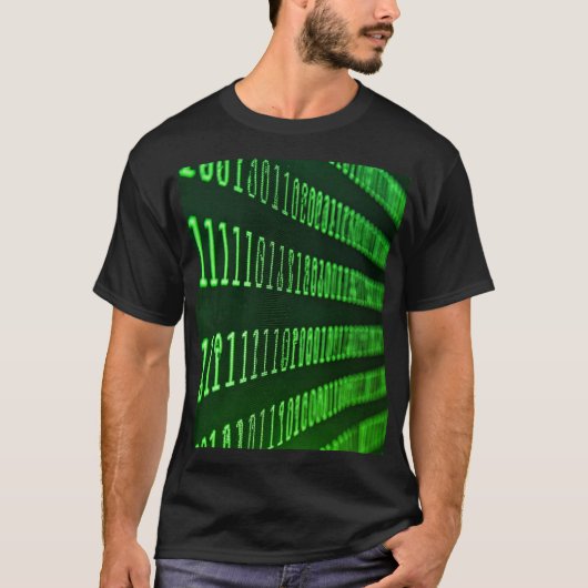 Binary codes green and blue T-Shirt (Vorderseite)