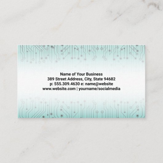 Binary Coding Background Business Ca Visitenkarte (Rückseite)