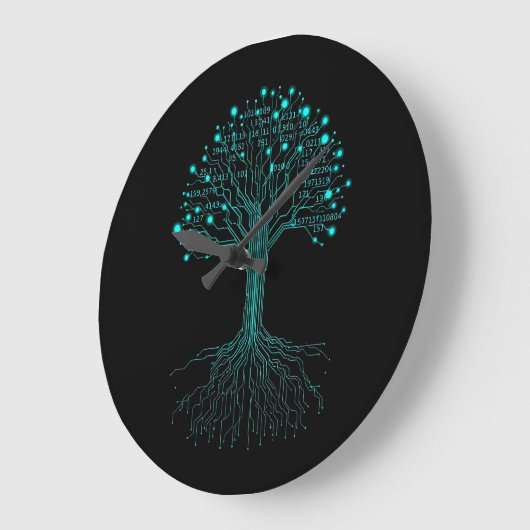 Binary Coding Programmer Graphic Design for Coders Große Wanduhr (Winkel)