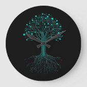 Binary Coding Programmer Graphic Design for Coders Große Wanduhr (Vorderseite)