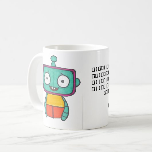Binary Coffee Tasse - Mmm, Kaffee (Vorderseite Links)