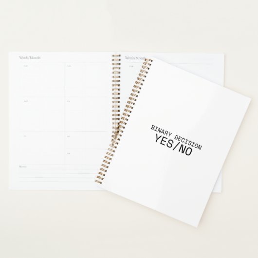 Binary Decision Yes No 2026 Minimalist Daily Plann Planer (Anzeige)