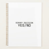 Binary Decision Yes No 2026 Minimalist Daily Plann Planer (Vorderseite)