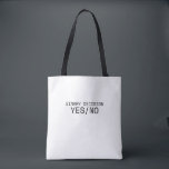 Binary Decision Yes No Minimalist Canvas Tasche<br><div class="desc">Carry your tools with intent. A durable canvas tote bag featuring a bold,  centered typewriter design for the professional who transports their work with precision.</div>