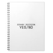 Binary Decision Yes No Minimalist Industrial  Notizblock (Vorderseite)