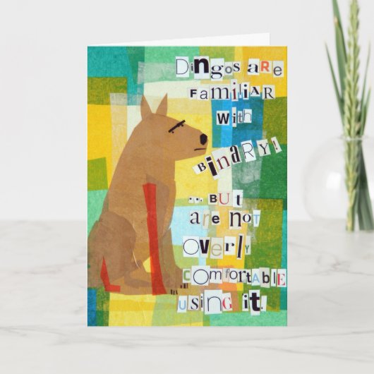 Binary Dingo Greeting Card Karte (Vorderseite)