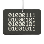 BINARY GEEK AIR FRESHENER AUTOLUFTERFRISCHER (Rückseite)