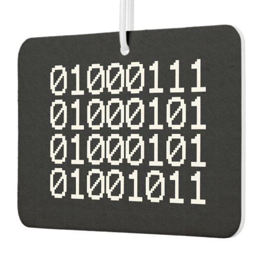 BINARY GEEK AIR FRESHENER AUTOLUFTERFRISCHER (Links)