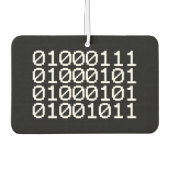 BINARY GEEK AIR FRESHENER AUTOLUFTERFRISCHER (Vorderseite)