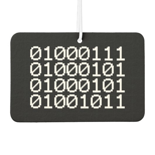 BINARY GEEK AIR FRESHENER AUTOLUFTERFRISCHER (Vorderseite)