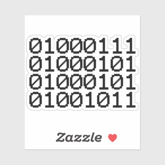 BINARY GEEK AUFKLEBER (Blatt)