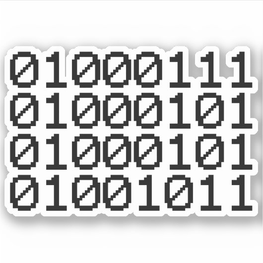 BINARY GEEK AUFKLEBER (Vorderseite)