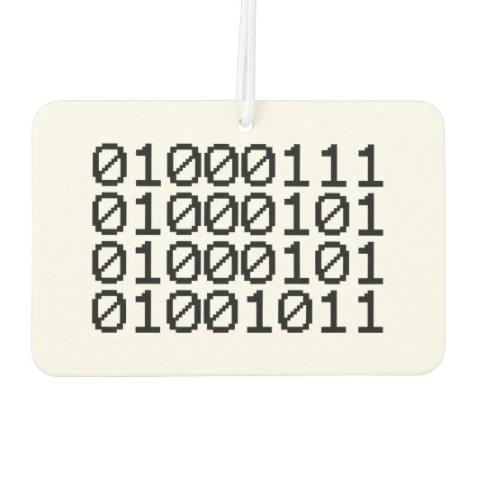 BINARY GEEK AUTOLUFTERFRISCHER (Rückseite)
