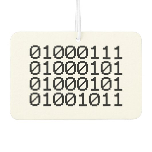 BINARY GEEK AUTOLUFTERFRISCHER (Vorderseite)