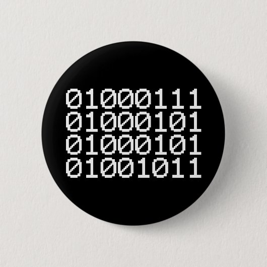 BINARY GEEK BUTTON (Vorderseite)