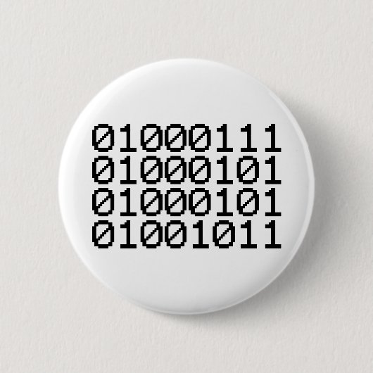 BINARY GEEK BUTTON (Vorderseite)