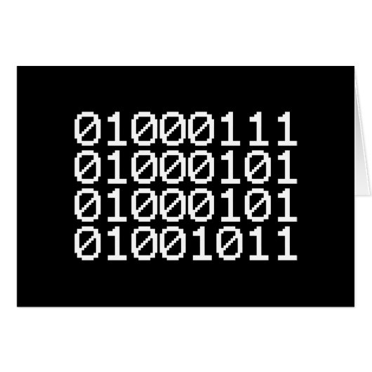 BINARY GEEK CARD (Vorderseite (Horizontal))