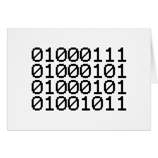 BINARY GEEK CARD (Vorderseite (Horizontal))