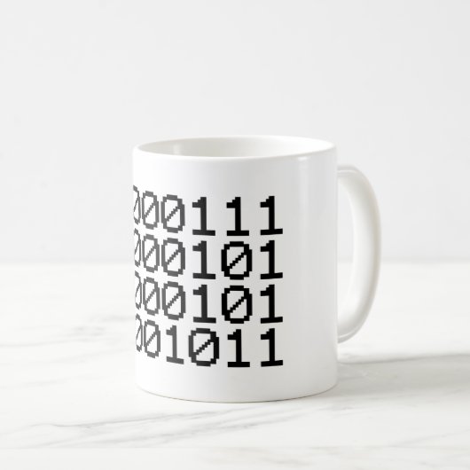 BINARY GEEK KAFFEETASSE (VorderseiteRechts)