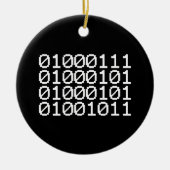 BINARY GEEK KERAMIK ORNAMENT (Vorne)
