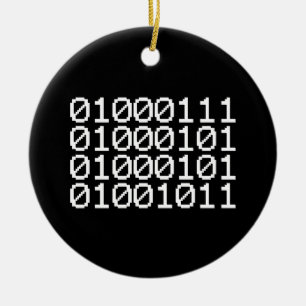 BINARY GEEK KERAMIK ORNAMENT