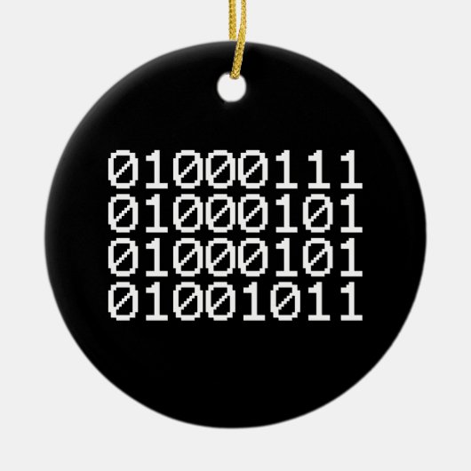 BINARY GEEK KERAMIK ORNAMENT (Vorne)