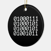 BINARY GEEK KERAMIK ORNAMENT (Links)