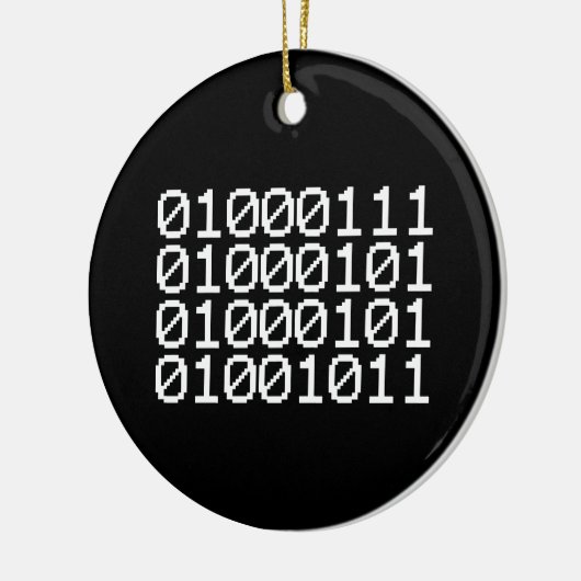 BINARY GEEK KERAMIK ORNAMENT (Links)