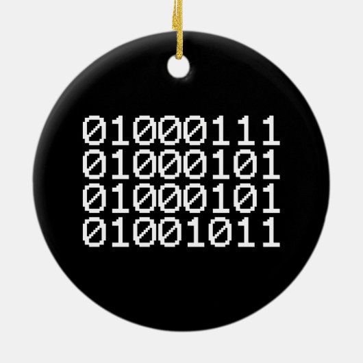 BINARY GEEK KERAMIK ORNAMENT (Hinten)