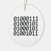 BINARY GEEK KERAMIK ORNAMENT (Links)