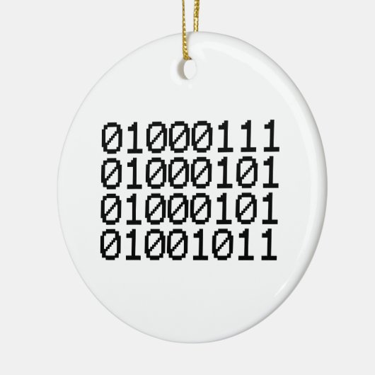 BINARY GEEK KERAMIK ORNAMENT (Links)