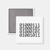 BINARY GEEK MAGNET (Vorderseite/Rückseite)