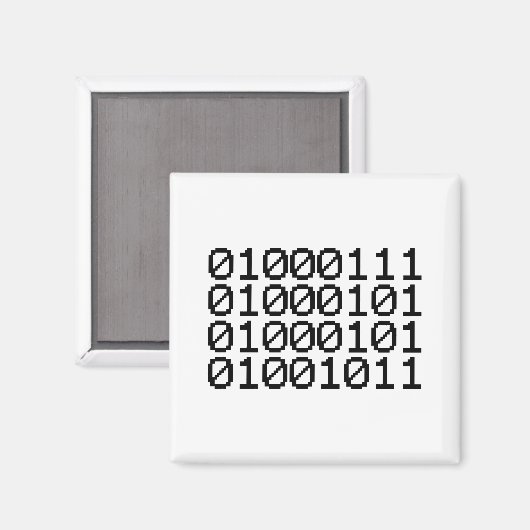 BINARY GEEK MAGNET (Vorderseite/Rückseite)