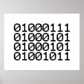 BINARY GEEK POSTER (Vorne)