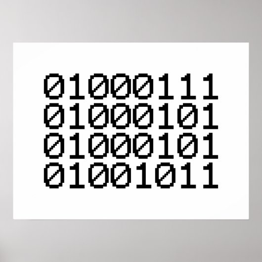 BINARY GEEK POSTER (Vorne)