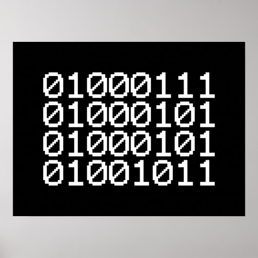 BINARY GEEK POSTER (Vorne)