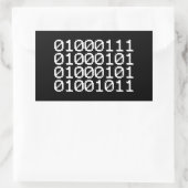 BINARY GEEK RECTANGULAR STICKER (Tasche)