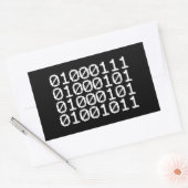 BINARY GEEK RECTANGULAR STICKER (Umschlag)