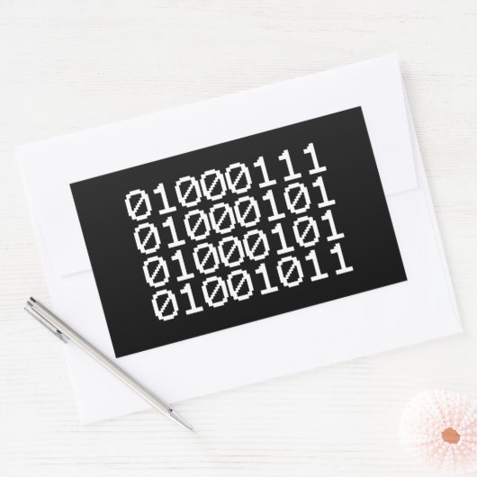 BINARY GEEK RECTANGULAR STICKER (Umschlag)