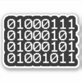 BINARY GEEK STICKER (Vorderseite)