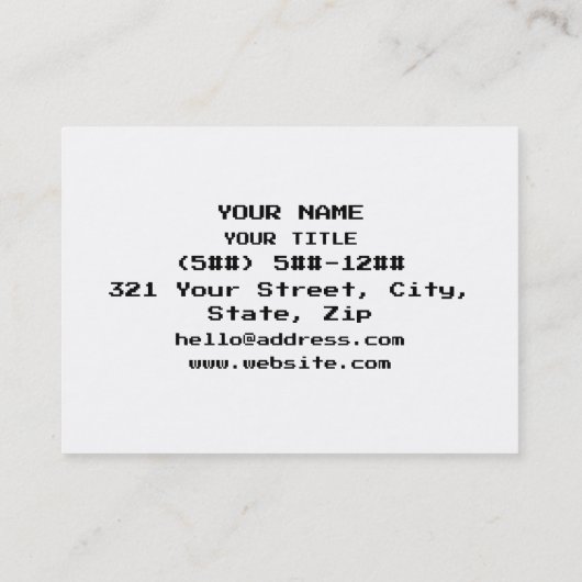 BINARY GEEK VISITENKARTE (Rückseite)