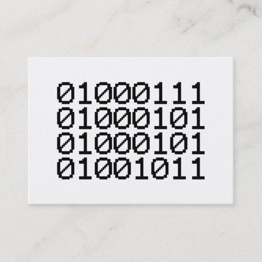 BINARY GEEK VISITENKARTE (Vorderseite)