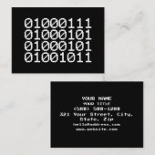 BINARY GEEK VISITENKARTE (Vorne/Hinten)
