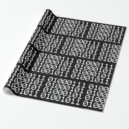 BINARY GEEK WRAPPING PAPIER GESCHENKPAPIER (Ungerollt)