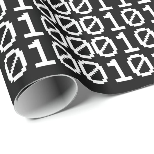 BINARY GEEK WRAPPING PAPIER GESCHENKPAPIER (Rolleneckpunkt)