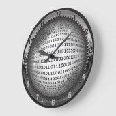 Binary Globe Große Wanduhr (Winkel)