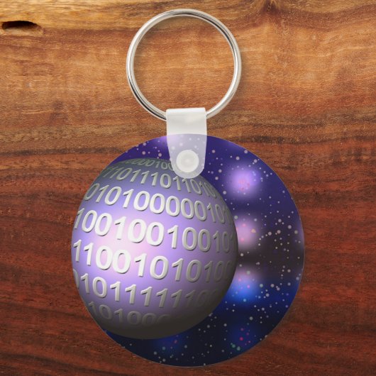 Binary Globe Schlüsselanhänger (Vorderseite)