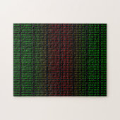Binary Green and Red with Spaces Jigsaw Puzzle (Horizontal)